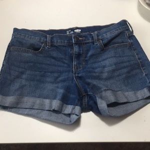 Old navy dark wash jean shorts 8